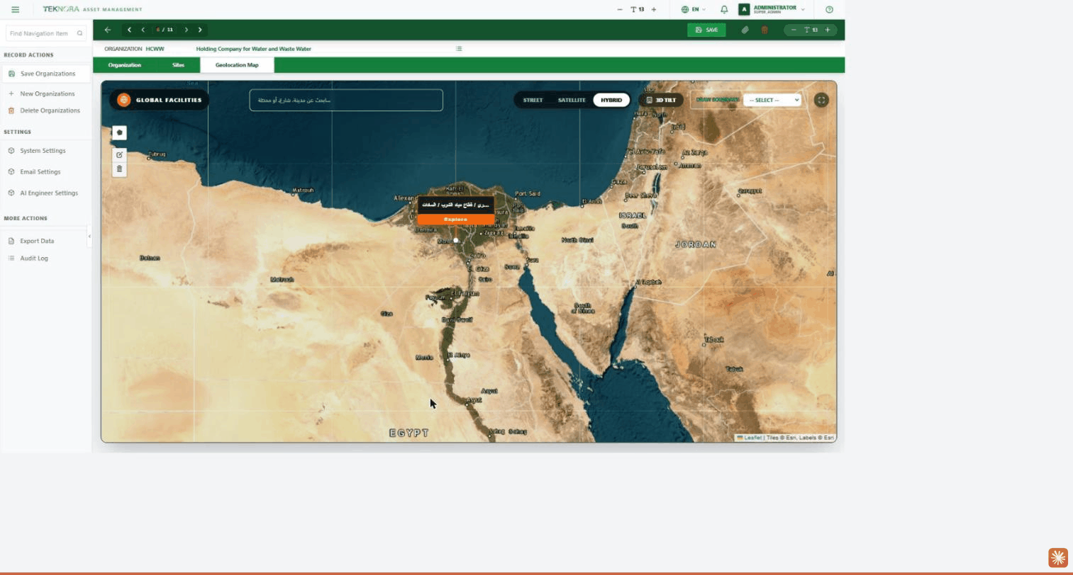 Overview - Map tab