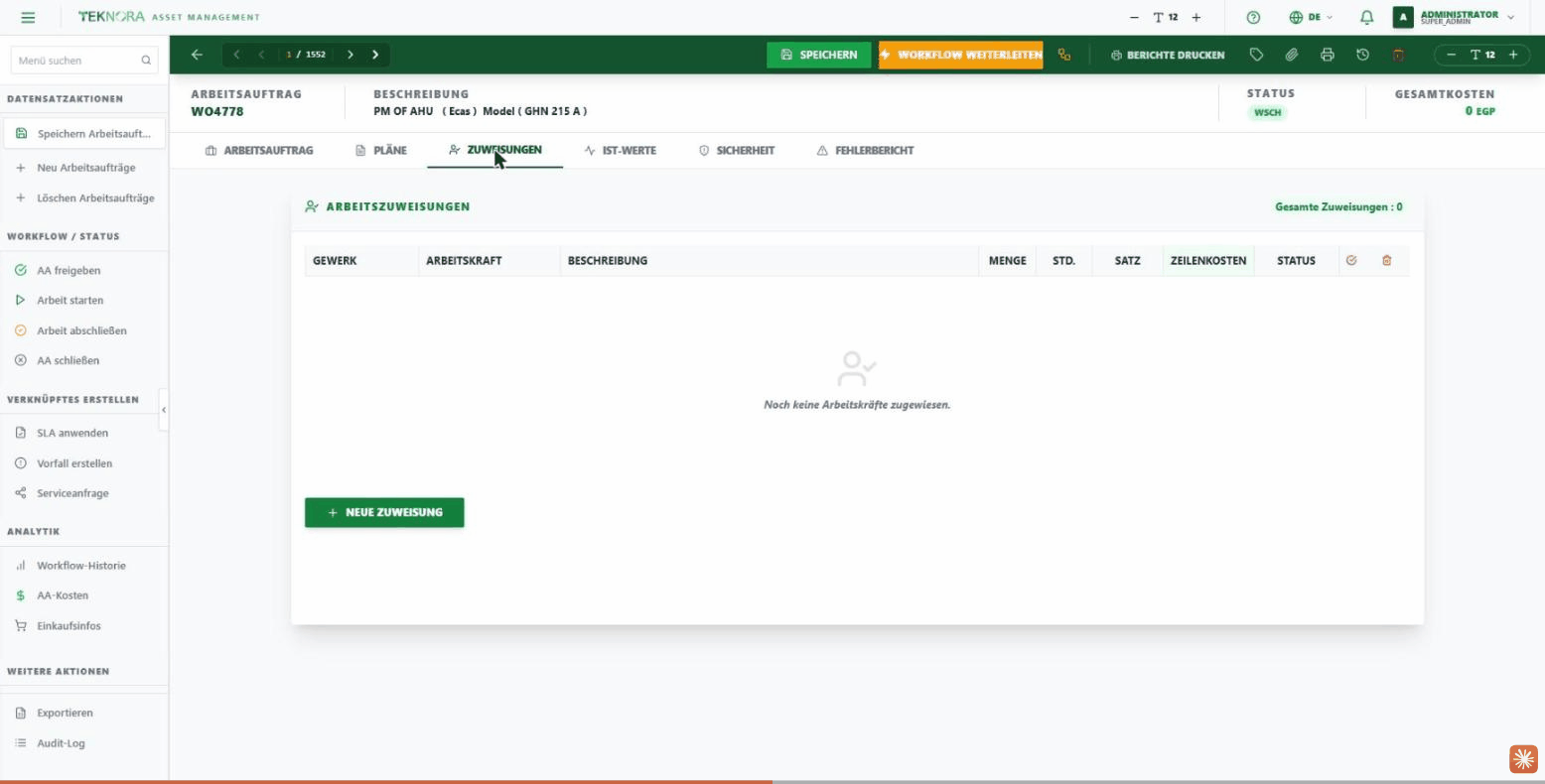 Register Zuweisungen